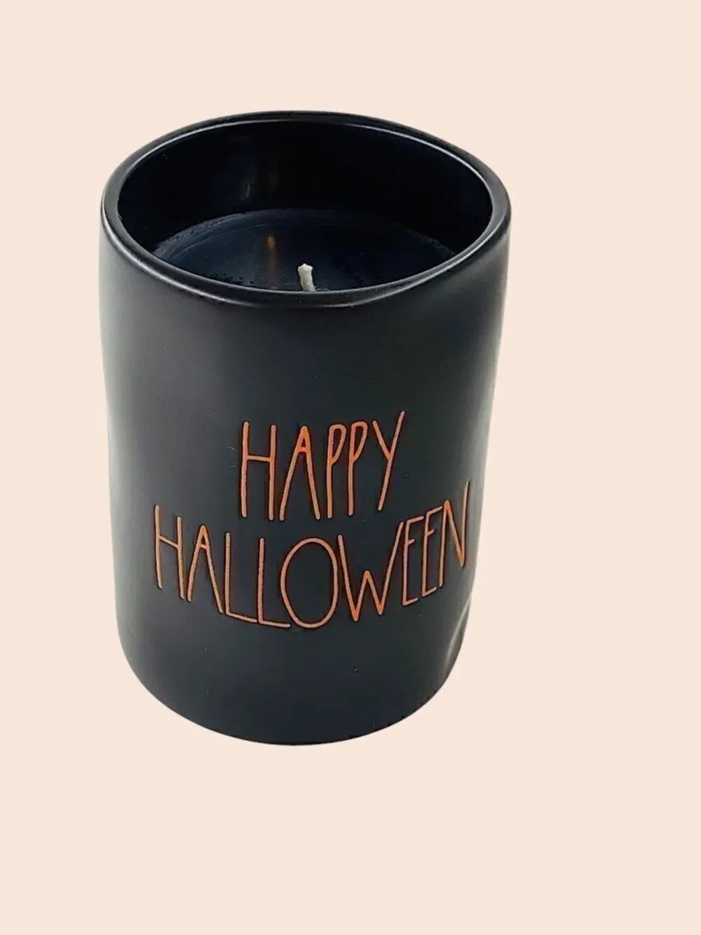 Rae Dunn Black Happy Halloween Candle Pumpkin Pie